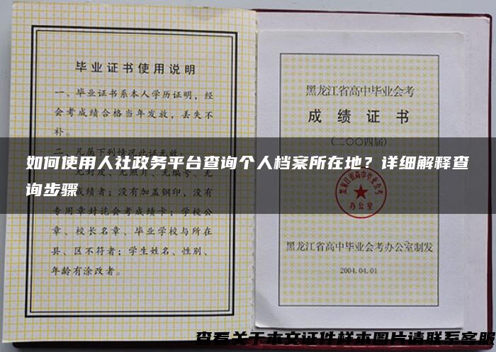 如何使用人社政务平台查询个人档案所在地？详细解释查询步骤