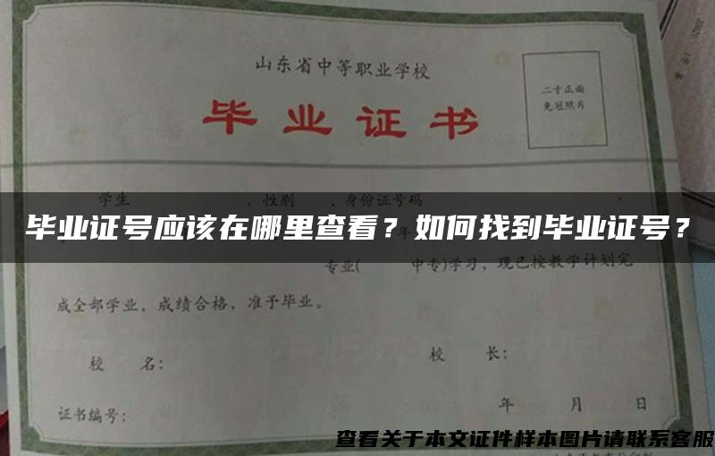 毕业证号应该在哪里查看？如何找到毕业证号？