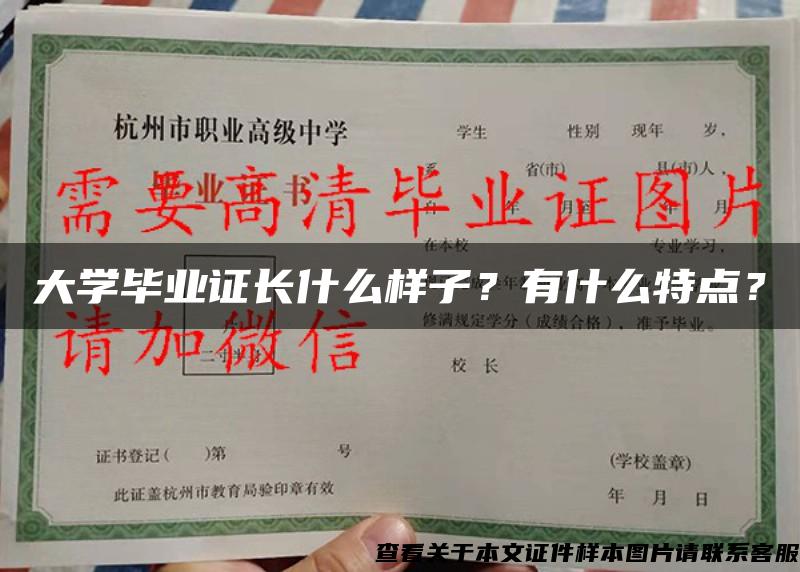 大学毕业证长什么样子？有什么特点？