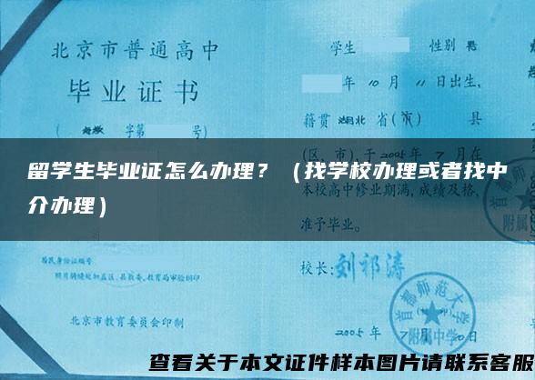 留学生毕业证怎么办理？（找学校办理或者找中介办理）