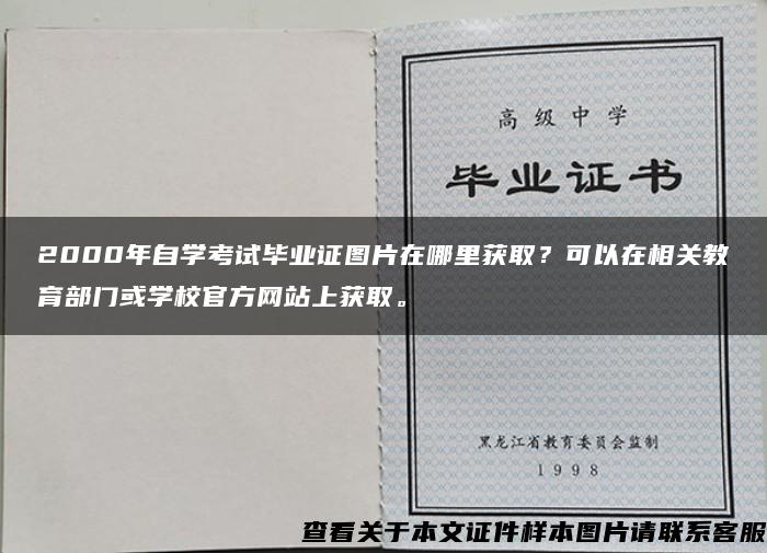 2000年自学考试毕业证图片在哪里获取？可以在相关教育部门或学校官方网站上获取。