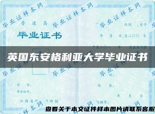 英国东安格利亚大学毕业证书