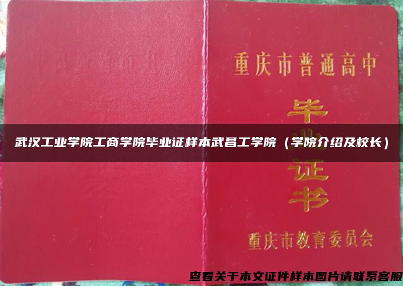 武汉工业学院工商学院毕业证样本武昌工学院（学院介绍及校长）