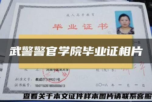 武警警官学院毕业证相片