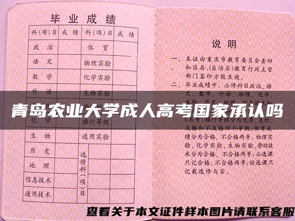 青岛农业大学成人高考国家承认吗