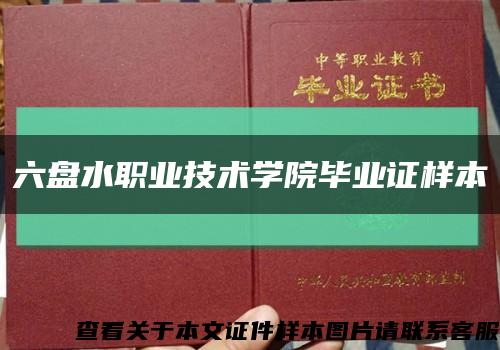 六盘水职业技术学院毕业证样本缩略图