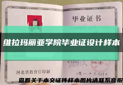 维拉玛丽亚学院毕业证设计样本缩略图