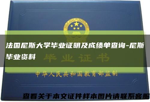 法国尼斯大学毕业证明及成绩单查询-尼斯毕业资料缩略图