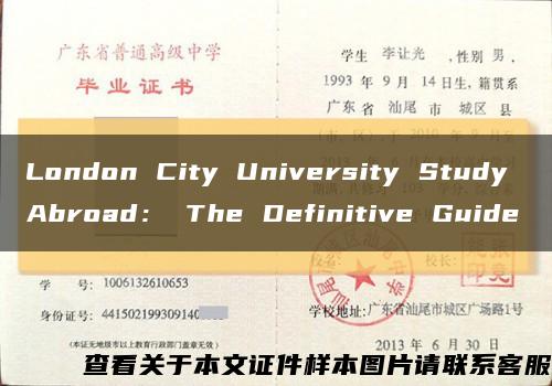 London City University Study Abroad： The Definitive Guide缩略图