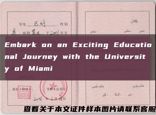 Embark on an Exciting Educational Journey with the University of Miami缩略图