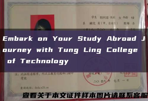 Embark on Your Study Abroad Journey with Tung Ling College of Technology缩略图