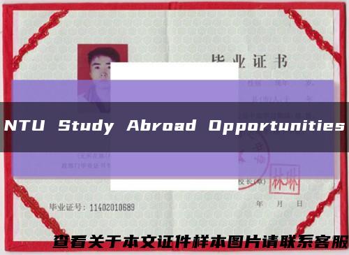 NTU Study Abroad Opportunities缩略图