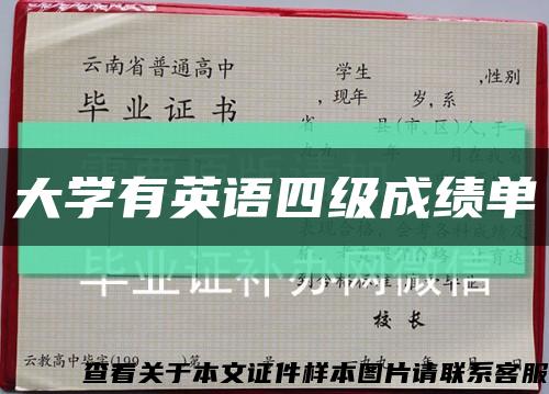 大学有英语四级成绩单缩略图