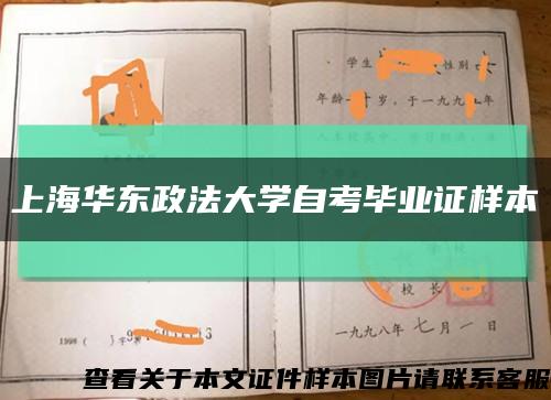 上海华东政法大学自考毕业证样本缩略图