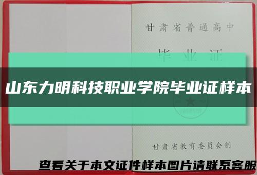 山东力明科技职业学院毕业证样本缩略图