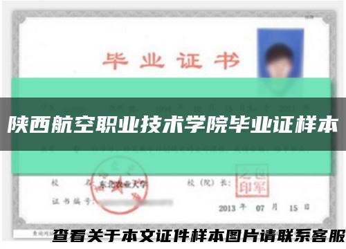 陕西航空职业技术学院毕业证样本缩略图