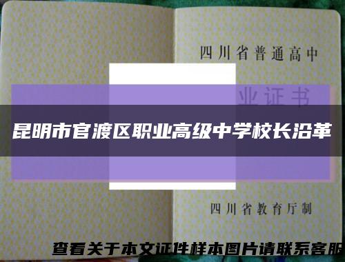 昆明市官渡区职业高级中学校长沿革缩略图