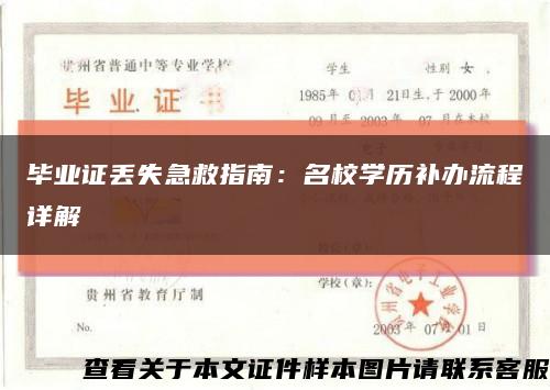 毕业证丢失急救指南：名校学历补办流程详解缩略图