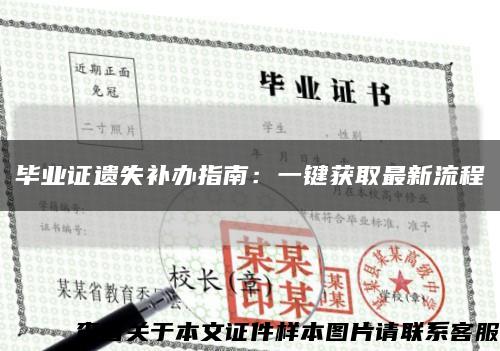 毕业证遗失补办指南：一键获取最新流程缩略图