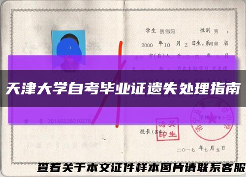 天津大学自考毕业证遗失处理指南缩略图