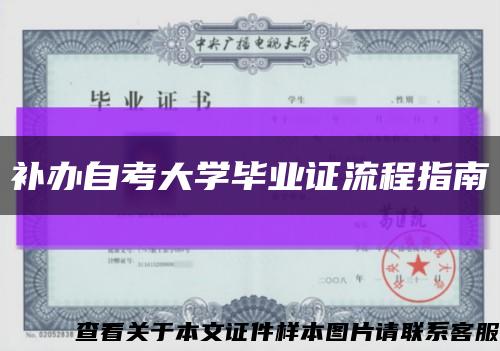 补办自考大学毕业证流程指南缩略图