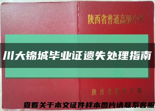 川大锦城毕业证遗失处理指南缩略图