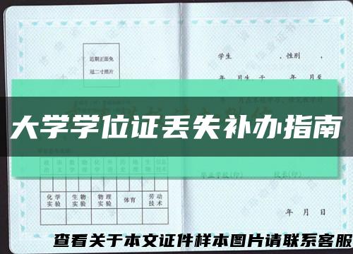 大学学位证丢失补办指南缩略图