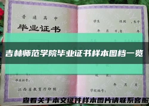 吉林师范学院毕业证书样本图档一览缩略图