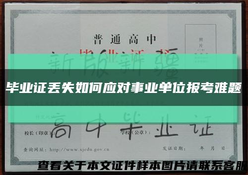 毕业证丢失如何应对事业单位报考难题缩略图