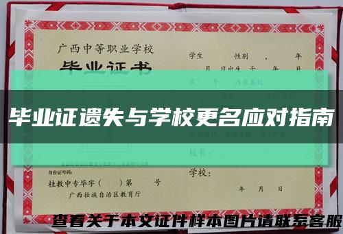 毕业证遗失与学校更名应对指南缩略图