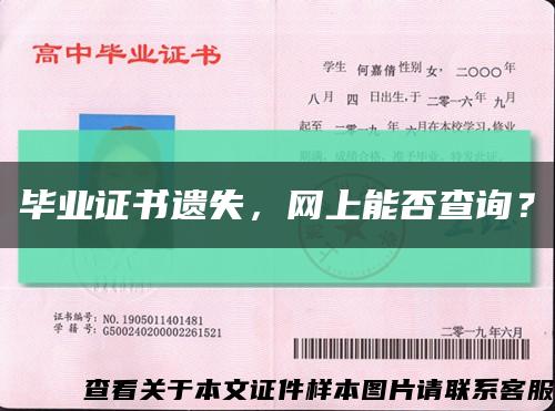 毕业证书遗失，网上能否查询？缩略图