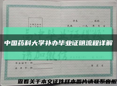 中国药科大学补办毕业证明流程详解缩略图