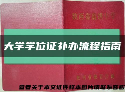 大学学位证补办流程指南缩略图