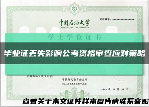 毕业证丢失影响公考资格审查应对策略缩略图