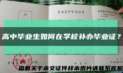 高中毕业生如何在学校补办毕业证？缩略图