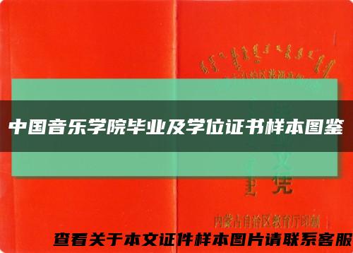 中国音乐学院毕业及学位证书样本图鉴缩略图