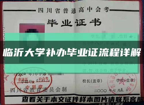 临沂大学补办毕业证流程详解缩略图