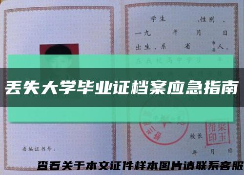 丢失大学毕业证档案应急指南缩略图