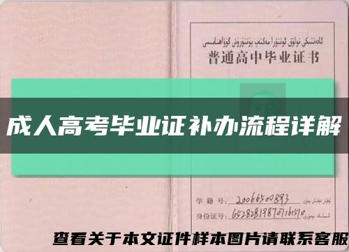 成人高考毕业证补办流程详解缩略图