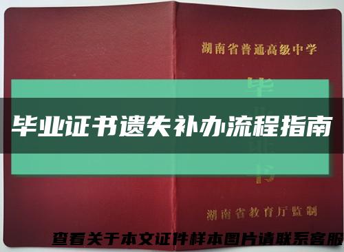 毕业证书遗失补办流程指南缩略图