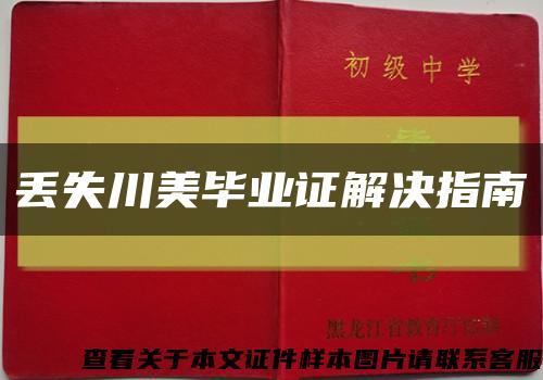 丢失川美毕业证解决指南缩略图