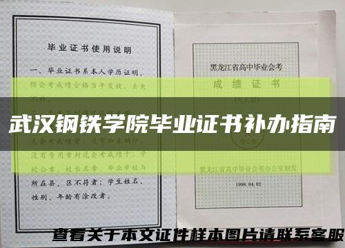 武汉钢铁学院毕业证书补办指南缩略图