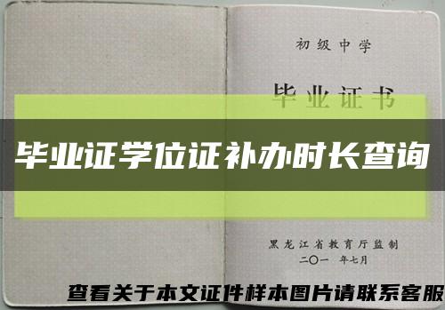 毕业证学位证补办时长查询缩略图