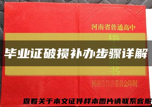 毕业证破损补办步骤详解缩略图