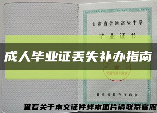 成人毕业证丢失补办指南缩略图