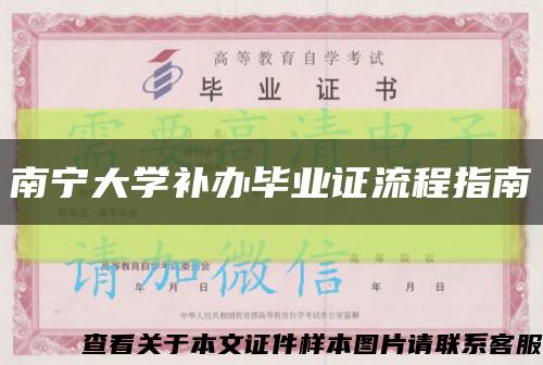 南宁大学补办毕业证流程指南缩略图