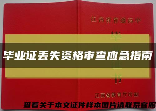 毕业证丢失资格审查应急指南缩略图