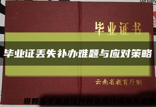 毕业证丢失补办难题与应对策略缩略图