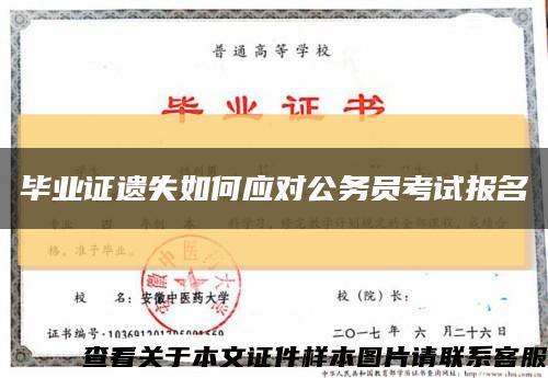 毕业证遗失如何应对公务员考试报名缩略图