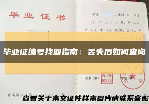 毕业证编号找回指南：丢失后如何查询缩略图